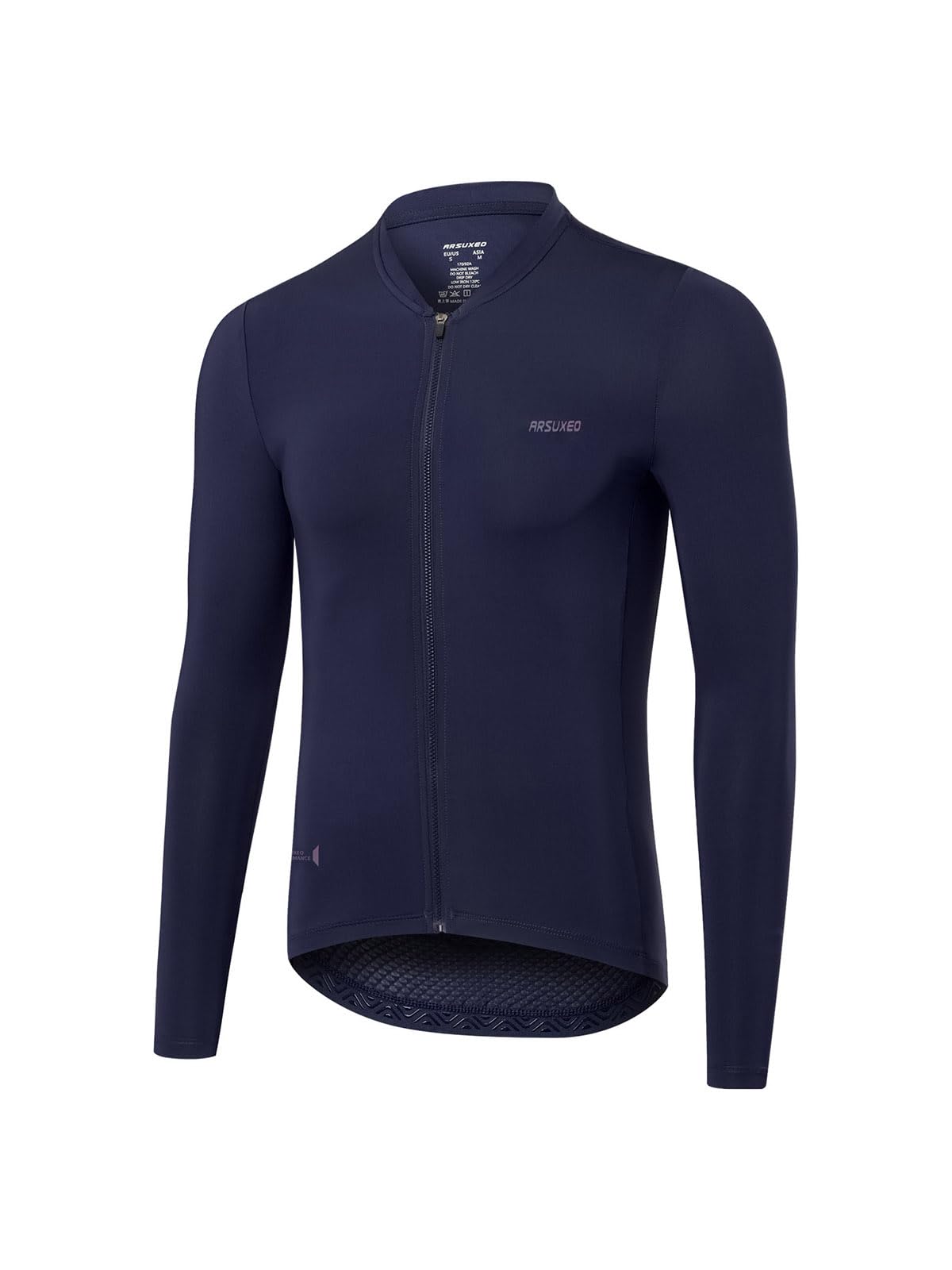 ARSUXEO Race-Fit Cycling Jersey Men Long Sleeves Road Bike Shirt Bicycle Jerseys