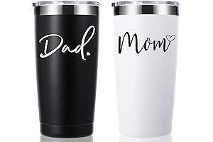 Dad Mom 20 OZ Couple Tumbler: The Perfect Gift for New Parents