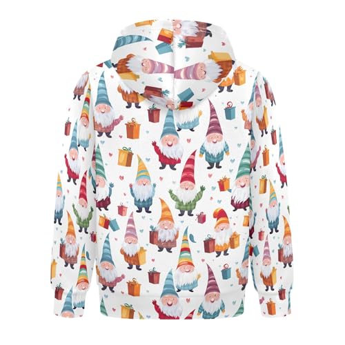 Kids Hoodies Sweaters Christmas Gnome Dwarfs Hooded Sweatshirts with Big Pockets for Boys Girls B04000432
