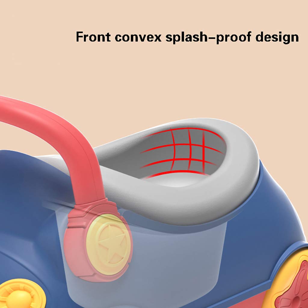 WC per Auto per Bambini, vasino Fisso con Piedini Antiscivolo, Cuscino paraspruzzi Schienale Alto, con vasino Interno Rimovibile con Coperchio