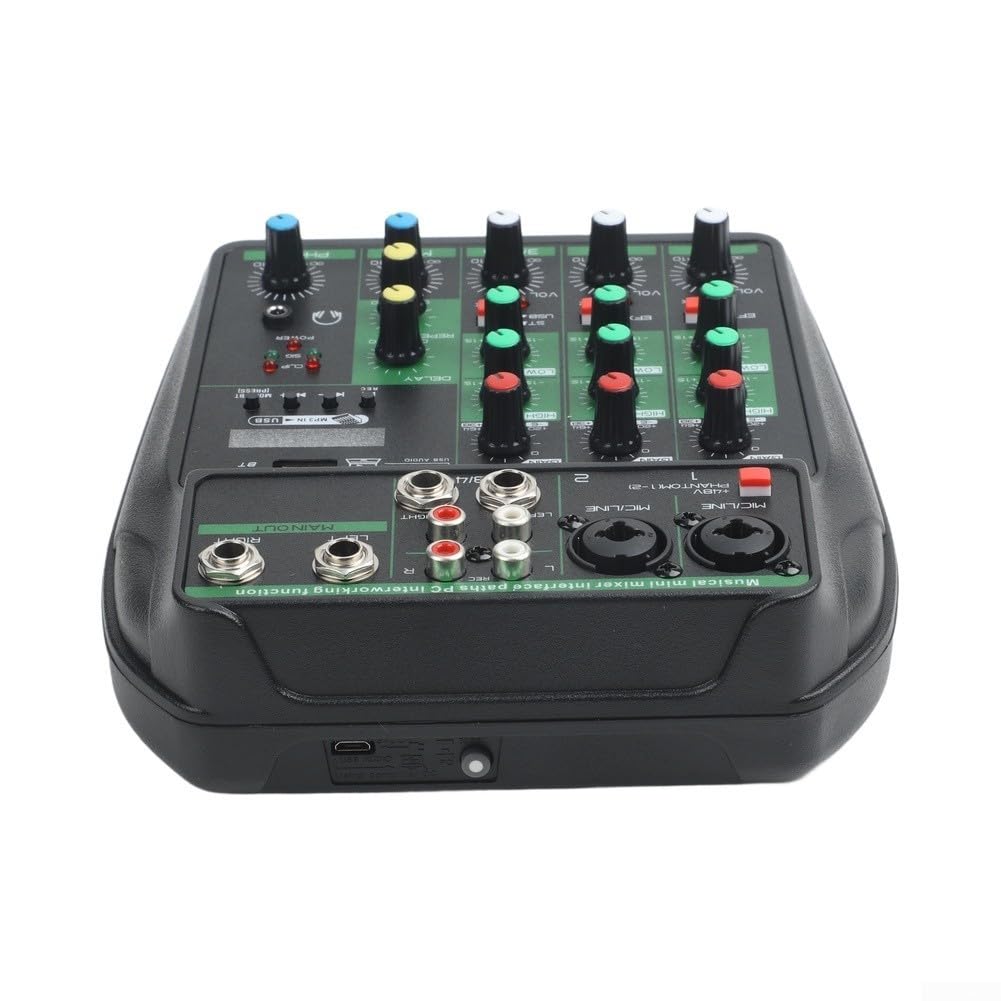 Mixer audio professionale a 4 canali XLR TRS (verde)