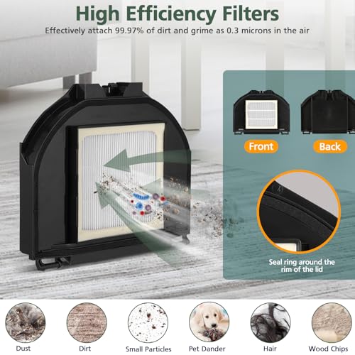 Image of Vacuum Replacement Parts Compatible With Shark RV2310AE AV2310AE RV2310AE RV2320S UR2350AE RV2300S Matrix Robot Vacuum Cleaner, 1 Brush, 2 HEPA Filter, 4 Side Brush, 1 Sponge Filter(Not For RV2310)