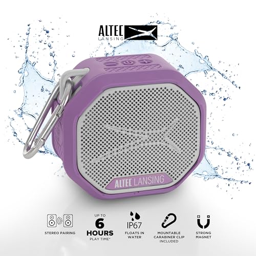 Image of Altec Lansing HYDRATREK Magnetic Bluetooth Speaker, Waterproof IP67, Portable Speaker, True Wireless Pairing, USB-C Quick Charge, 3.7V 400mAh Battery, Voice Assistant, Perfect for Any Adventure