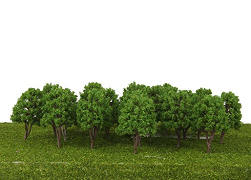 Générique Lot de 20pcs Arbre Paysage de Modélisme Ferroviaire Echelle .5cm