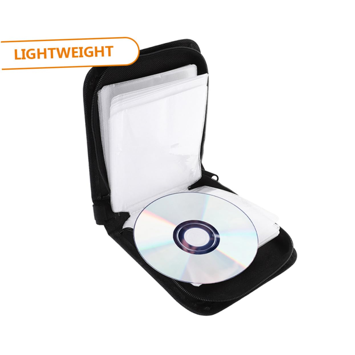 Ciieeo 2Pcs Portable Zipper CD Storage Holder Dvd Organizer Bag for Travel Capacity Design for Discs Lovers and Gamers