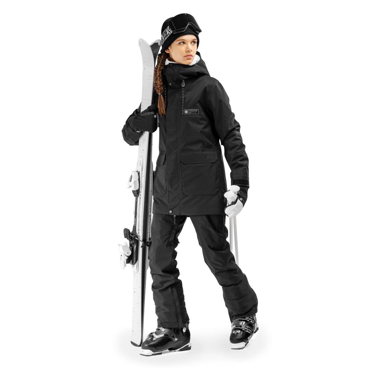 SIROKO Pantalón de Nieve Premium de esquí y Nieve SRX SILS Negro