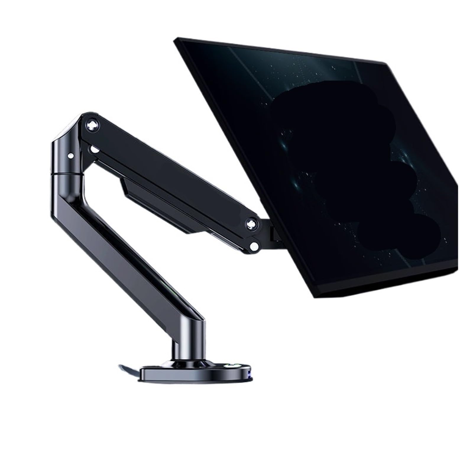 Ikpgbzxm Mysteriousblack No-Drill, Height-Adjustable Monitor Stand(Mysteriousblack)