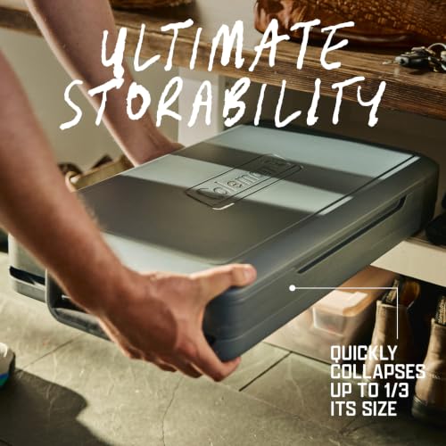 Image of Coleman Snap 'N Go 35-Quart Collapsible Hard Cooler, Portable Hard-Sided Cooler with Waterproof Removable Liner, Spacing-Saving & Quick Set Up, 48 Hours Cold, Mussel Grey