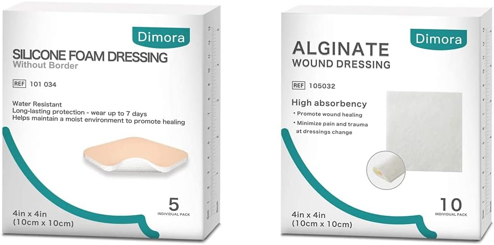 Silicone Adhesive Foam Dressing Without Border & Calcium Alginate Wound Dressing