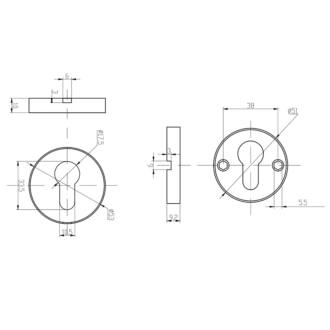 Set Di 2 Pomelli Rotondi In Acciaio Inox Per Porta Del Fienile Casetta Da Giardino Garage Porta Scorrevole Cucina Armadio Grigio Sabbia 98570468 - 4