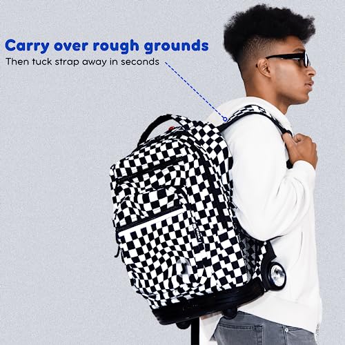 J World Sundance Laptop Rolling Backpack for Girls Boys. Roller Bookbag with Wheels, 20 Inch, Line by J World New York - Image 5