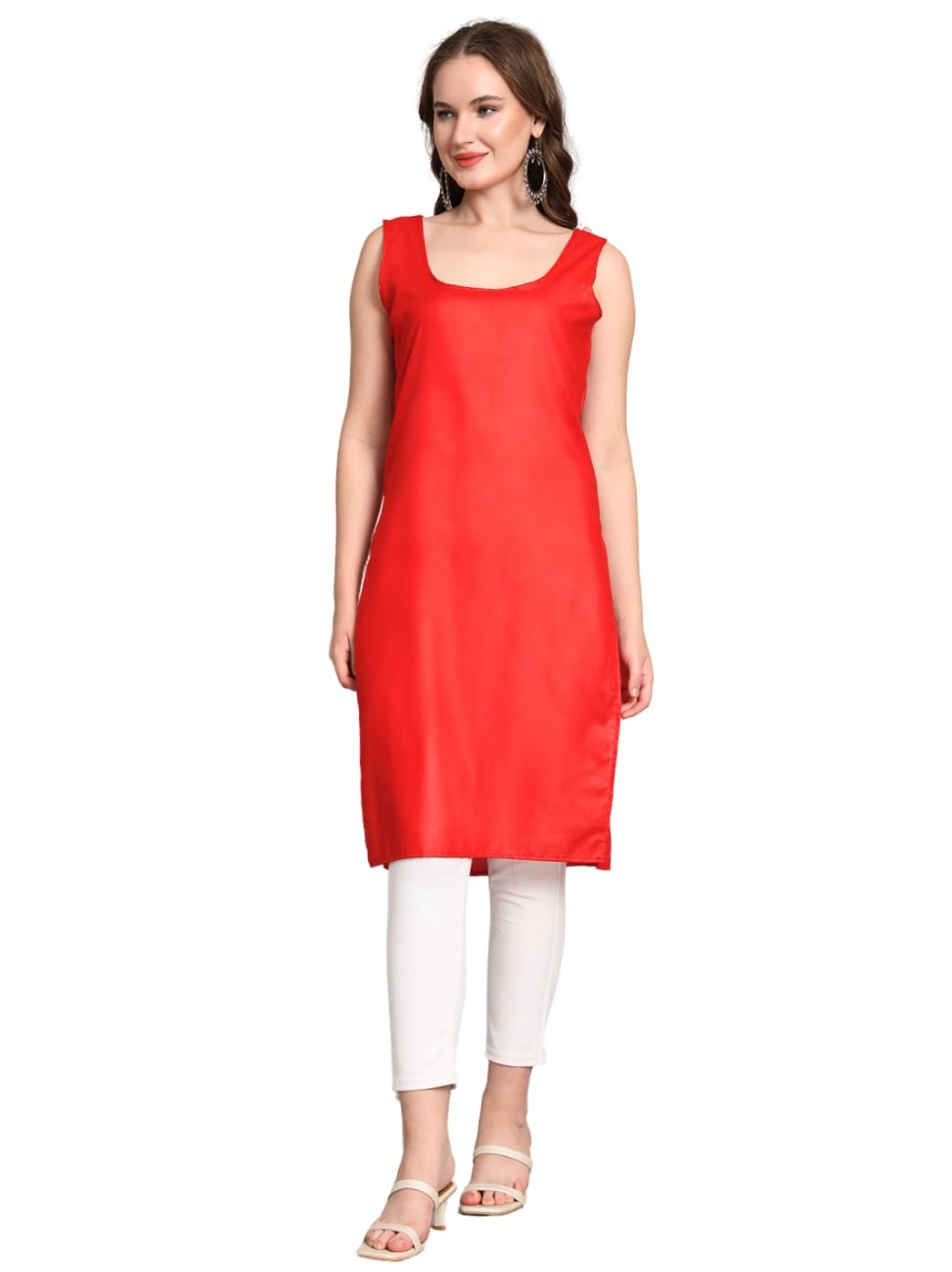 the chikan label White Cotton Inner Camisole for Women-picture-10