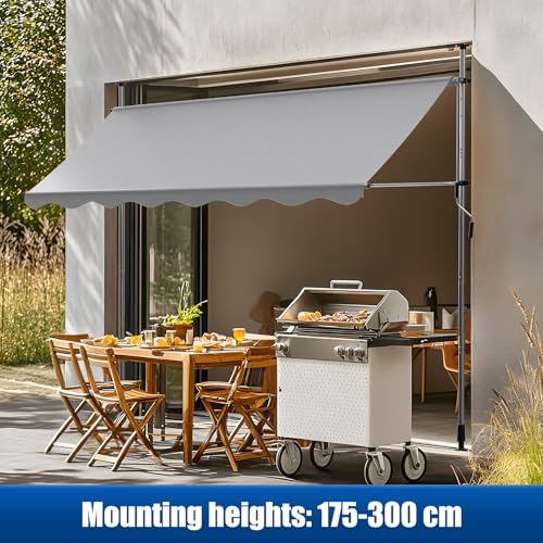 Marquise de terrasse réglable extérieure avec auvent rétramique manuel