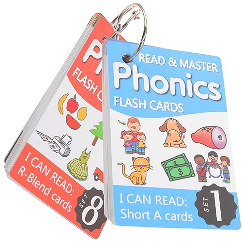Abaodam 1 juego de tarjetas de aprendizaje para la educación temprana y temprana, tarjeta de ortografía, 300 g, película mate de doble cara, colorida