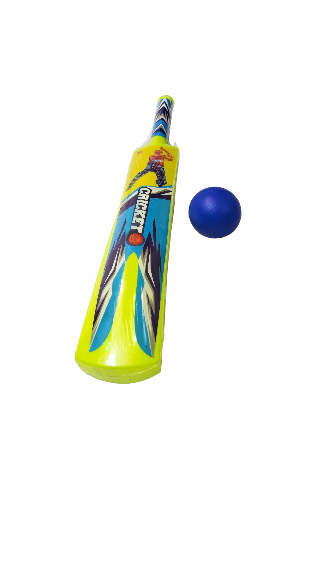 Fingo Brain Senior Cricket Bat Set- Blue Color for Age Group 4+ Years to 12 Years