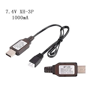 Amazon.co.jp: 7.4V充電器XH-3P 2S LIPOバッテリー高速充電車用