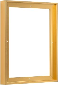 Pixy Canvas Floater Frame 22x28 for 1-1/4 1.25 inch Deep Canvas Paintings/Canvas Prints/Wood Canvas Panels/Wall Art/Wall Decor/Home Decor/Artwork Brass Gold, 22 x 28 inch, Portrait