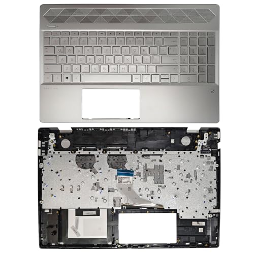 HP Pavilion 15-CW 15-CS TPN-Q208 TPN-Q210 US/ロシア語/ラテン語ノートパソコンキーボード パームレスト上部カバー シルバー(LA NO Backlit)