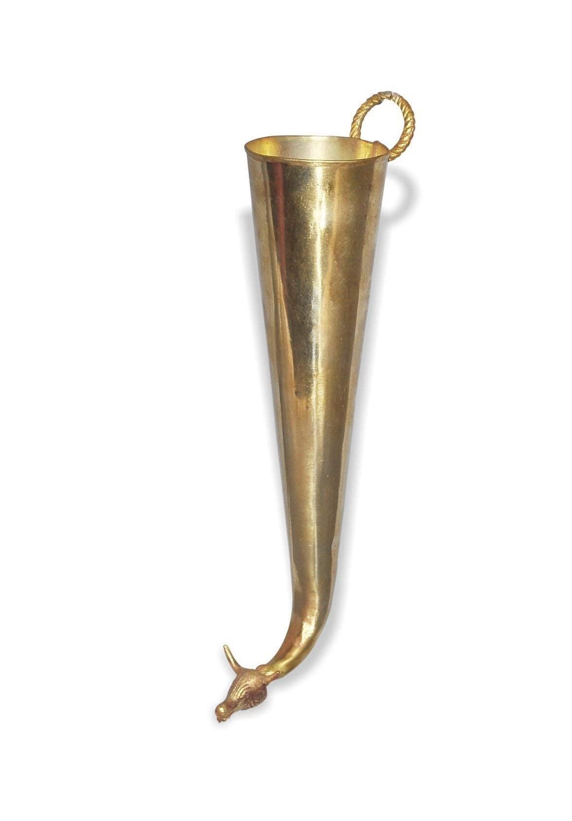 Shirangi gomukhi Abhishek patra (Yellow, Brass) 20CM