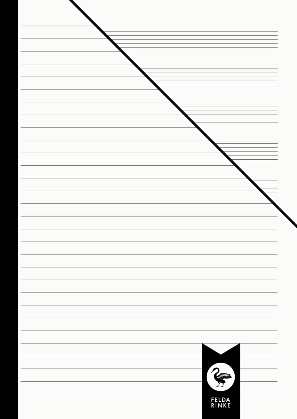 Large Music Workbook A4 One Side Stave One Side Lined: Large Music Manuscript Notebook | Exercise Book | Staves and Lines | A4 Format | 110 Pages - 55 Sheets