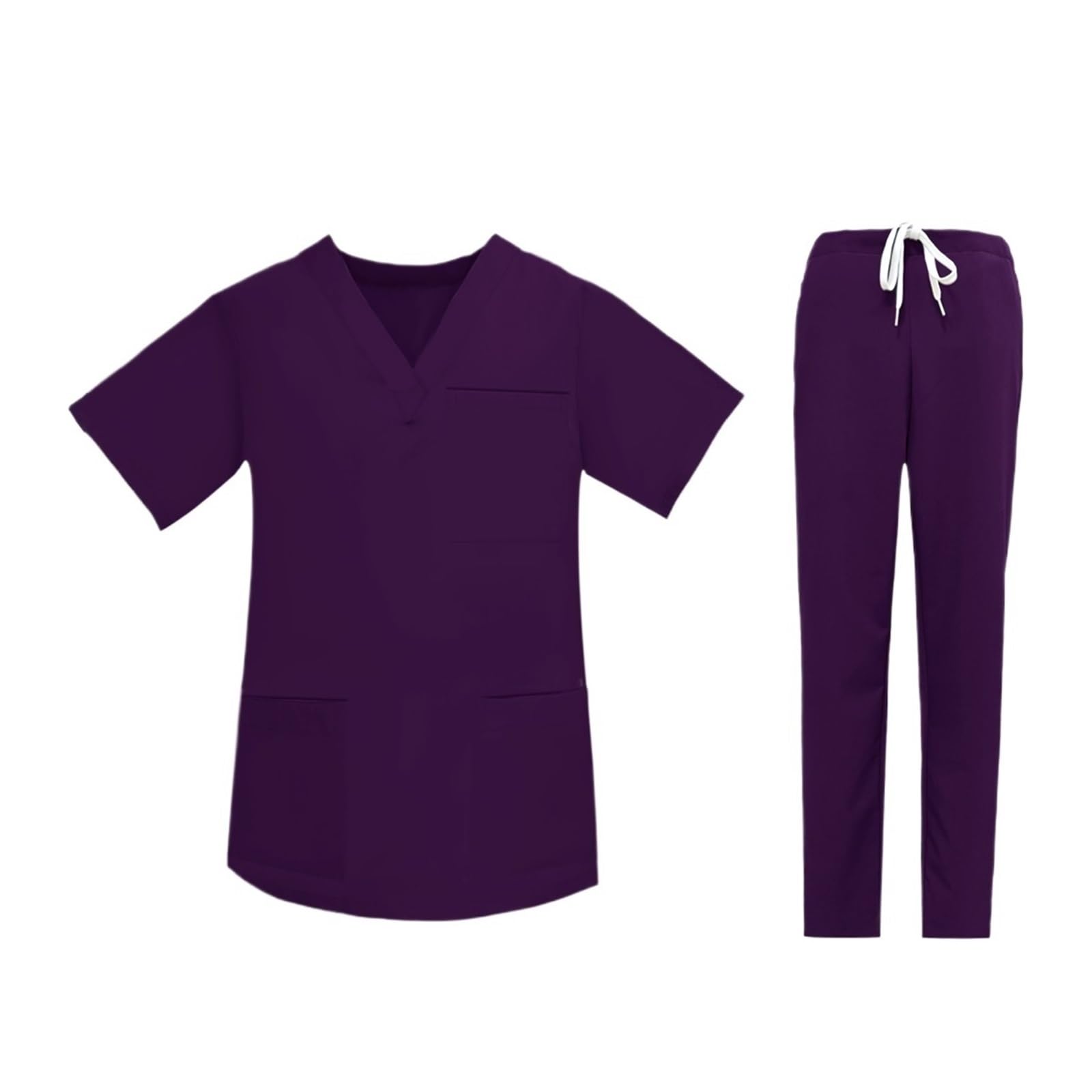 Divisa Da Infermiera Scrub Uniforme Multi Top a maniche corte Pantaloni Set da ospedale Donna Uomo Negozio di animali Scrub medico Chirurgia Abbigliamento da lavoro Scrub Per Cosmetologia E Assistenza