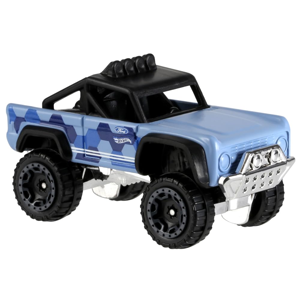 Hot-Wheels Camouflage Collectible Series - Auto sportiva blu per veicoli commerciali ~ DWF44 ~ ispirata a Ford Bronco SUV ~ 5/8
