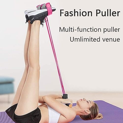 Image of Pull Reducer Training Band, Exercise Equipment for Home Gym, Yoga Pedal Puller Resistance Band, Tummy Trimmer for Men Women, Leg Stretching Band for Exercise, Full Body Workout Tool (Multi, Medium)