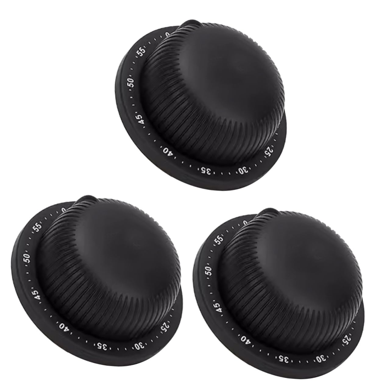 VILLCASE 3 Piezas Temporizador De Cocina Cocinando Temporizador Mecánico De Liquidación Cuadrada De Mecánico Temporizadores para Dispositivo De Cronometraje para La Cocina Negro Imán