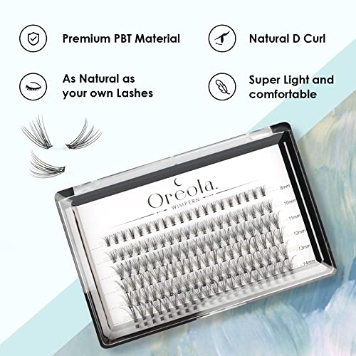 Oreola Natural Single Fake Lashes Individual False Lashes Cluster for DIY Eyelash Extensions at Home 0.07D 8-14mm Cluster Lashes 120Pcs Lash Bundles Reusable - Image 2