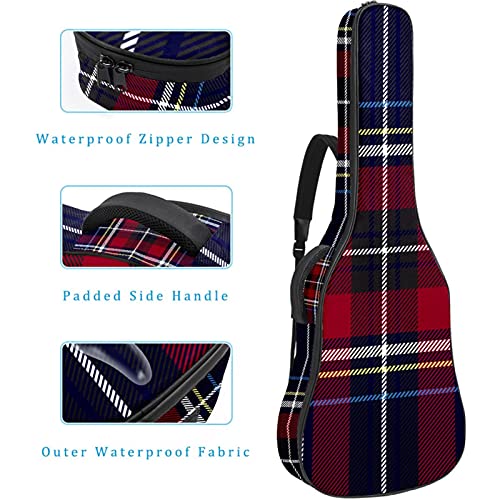 Sac à dos guitare classique acoustique basse imperméable tissu bleu - 4