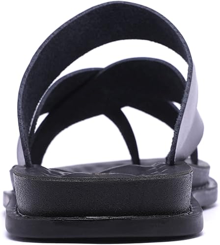Miniatura 4 de Harssidanzar Sandalias para hombre, de secado rápido, para verano, con correas cruzadas, sandalias deslizantes, anillo para el dedo del pie, estilo