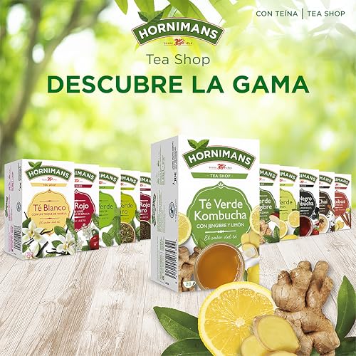 Miniatura 6 de Hornimans Té Verde Kombucha Con Jengibre Y Limón 100 Natural 20 Bolsitas Con Teína