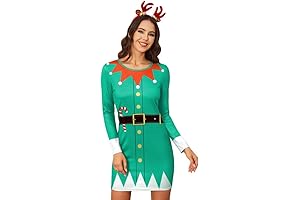 Trendy Christmas Printed Tunic Dress: Embrace the Holiday Spirit with Style