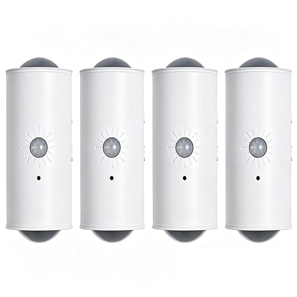 Hndhbfgrt Smart Dual Head Wall Light Wall Light 4-Pack Motion Sensor with Auto On/Off 16 RGB Colors 3 Meters Range for Bedroom Hallway Stairs White
