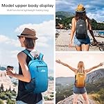 Lightweight Hiking Backpack Small,Waterproof Hiking Daypack,Foldable Backpack for Travel,Ultralight Daypack(Nylon, Black) - Image 2