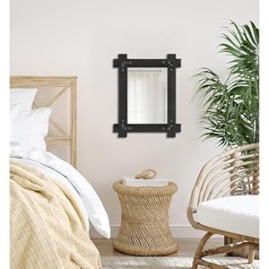 Black Small Wall Decorative Mirror Rustic Rectanglar Wood Framed Mirror Farmhouse Hanging Wall Mirror for Entryway Bedroom Living Room Bathroom Hangs Vertical or Horizontal Black Small Wall Decorative Mirror Rustic Rectanglar Wood Framed Mirror Farmhouse Hanging Wall Mirror for Entryway Bedroom Living Room Bathroom Hangs Vertical or Horizontal