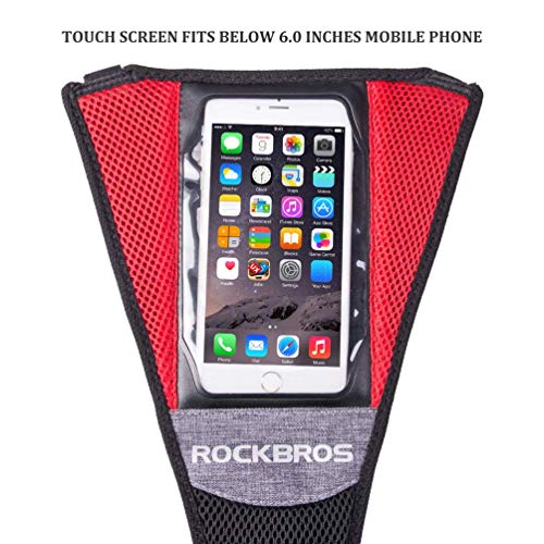 Rock Bros Bike Sweat Guard Bicycle Trainer Sweat Net Bike Frame Sweat Guard With Phone Pouch For Indoor Cycling Training Compatible For 6.5" Iphone Xs 11 Pro Max Sunsamg S10 Note 9 #TOP2