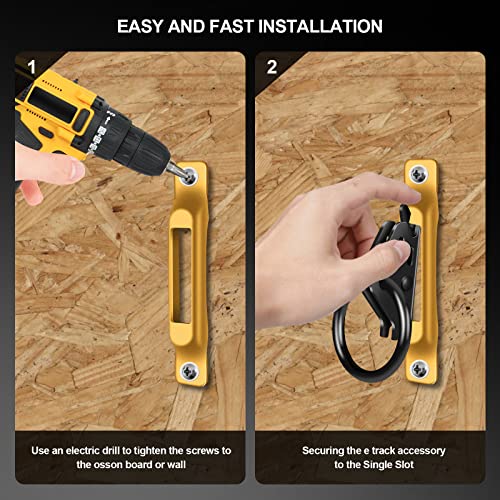 9Pcs E-Track Single Slot Tie Downs| E Track Accessories For Trailer Tie Down Mini Powder E-Track Rail System Ratchet/Cam Straps | Secure Motorcycles, Cargo Loads, Bikes In Trailers, Pickups, Trucks #TOP4