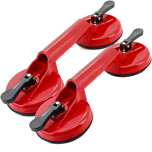 Kreator 2x Glassauger 100kg Vakuumsauger Rot