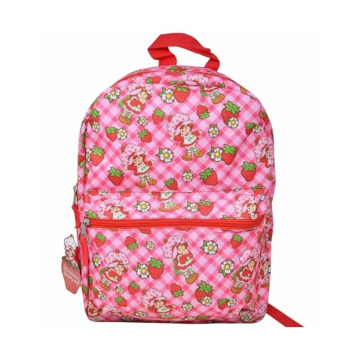 Image of Fast Forward Strawberry Shortcake Pink Backpack, 16 inch, Floral Design