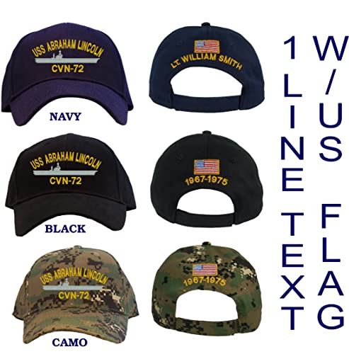 Gorra bordada personalizada USS Abraham Lincoln CVN-72 miniatura 5