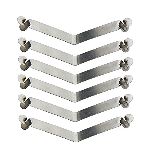 50 Pieces 6mm Stainless Steel Double Button Clips Snap Spring for Wet Environments with Elastic Requirements Awning Camping Caravan Telescopic Tube Positioning