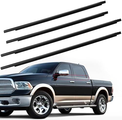 4x Gearzaar Window Weatherstrip Belt Moulding Kit For Dodge Ram 1500/2500 (09-21)-616732