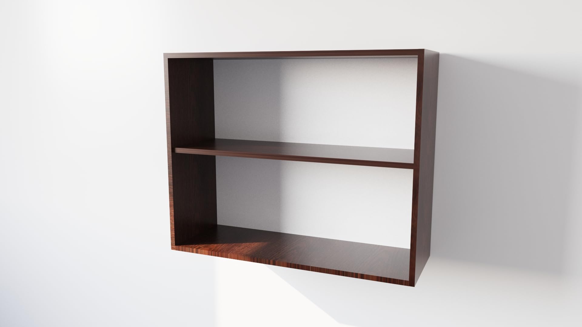 CALANDRELLI - Pensile Cucina in Legno Nobilitato Wengè, Mobile Alto con 2 Ante, Pensile Componibile Moderno Made in Italy (Altezza 72XLarghezza 90XProfondità 33 centimetri)