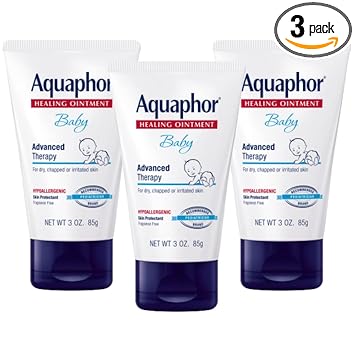 Aquaphor Baby Healing Ointment Diaper Rash and Dry Skin Protectant, 3 oz (Pack of 3)