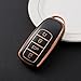 ATFIGII Key Fob Cover Compatible With Chery Omoda 5 Tiggo 7 Tiggo 8 Tiggo 8 Pro for Jaecoo 7 Key Holder TPU Key Protector Case Bling Keychain 4 Buttons Gold Black