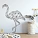 Stickers muraux art autocollants et peintures murales style dessin animé grue figures géométriques enfants chambre de bébé nature stickers muraux 57 cm x 72 cm