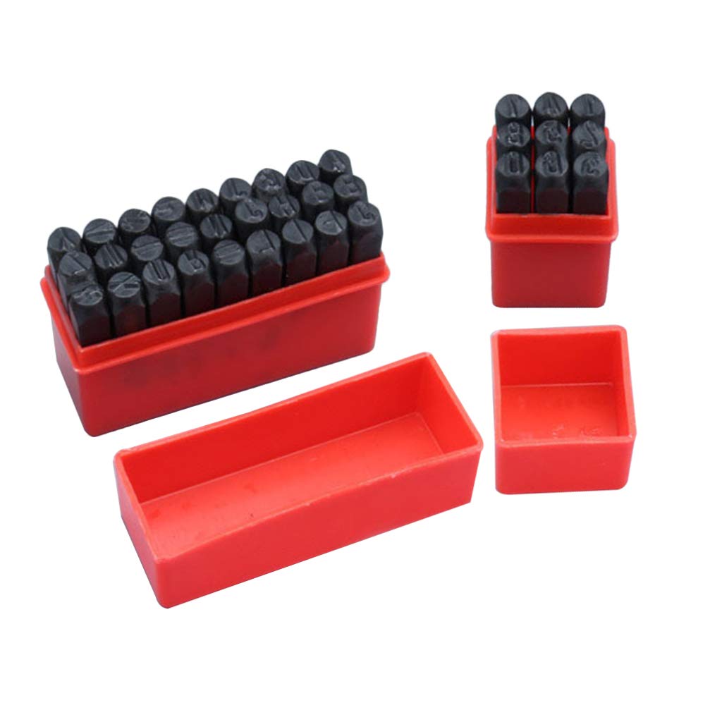 Healifty Metal Stamp Set 36Pcs 4Mm Carbon Steel Letter and Number Punch Stamps for Diy Crafting with Storage Box - Image 2