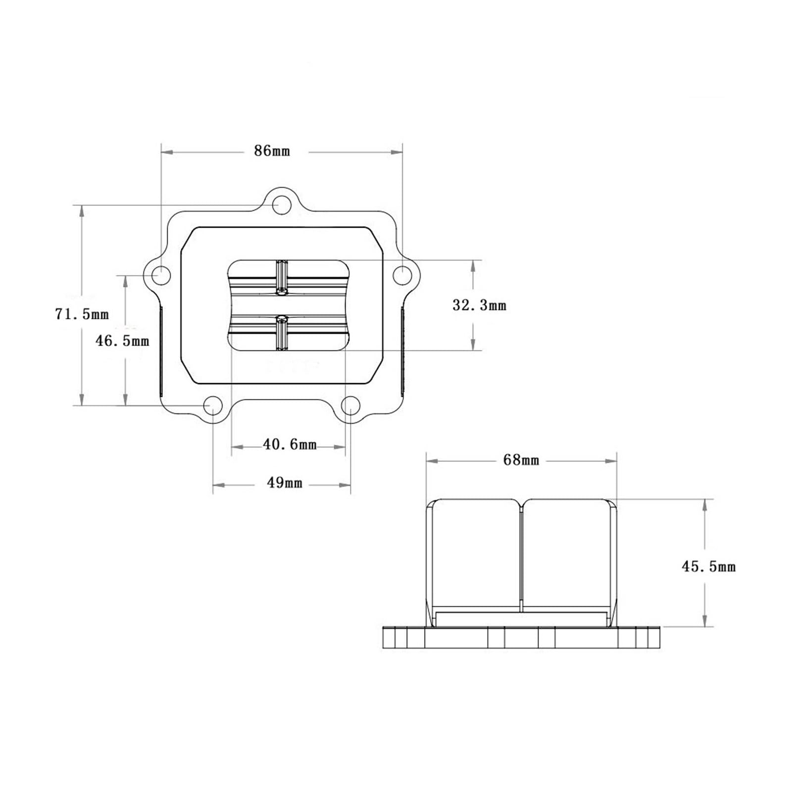 Système De Valve À Lames Motos Convient pour Yamaha YZ250, YZ250X Et YZ 250 250X Pour RM250 RM CLAPET BOITE POUR