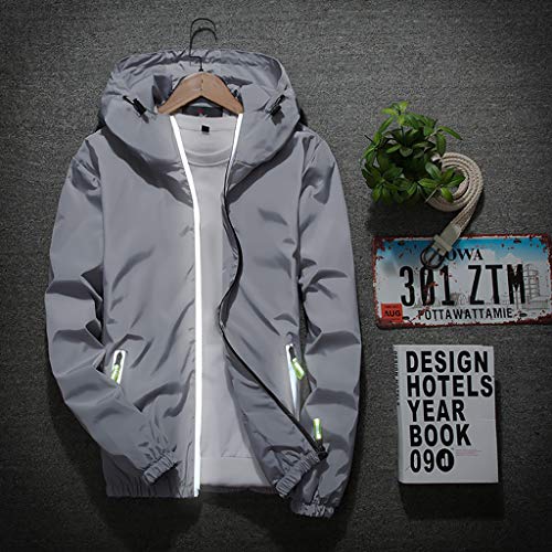 Men's Jackets Rain Windbreaker Lightweight Shell Raincoat With Hood For Golf Hiking Travel, M-7XL2